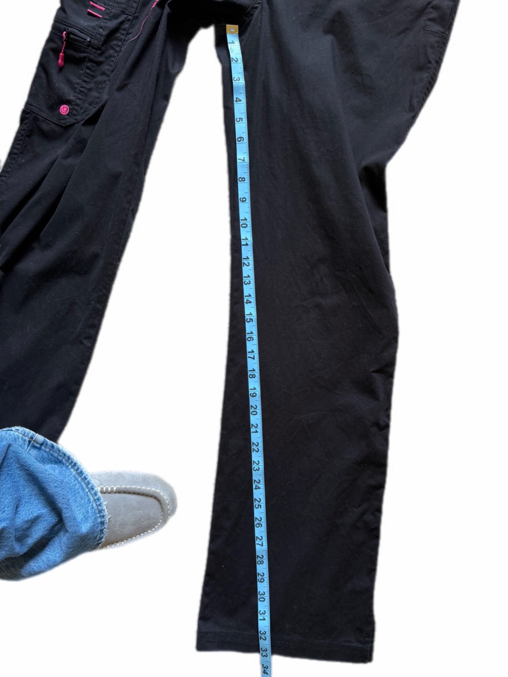 Life is Peachy black medium TALL scrub pants 7670T - Picture 3 of 8